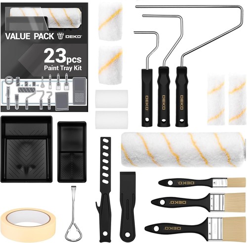 Piece paint roller set tray - 23,
