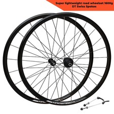 Lightweight QR 700c Road Bike Wheelset 1600g 8/9/10/11 Speed DT Swiss Fulcrum