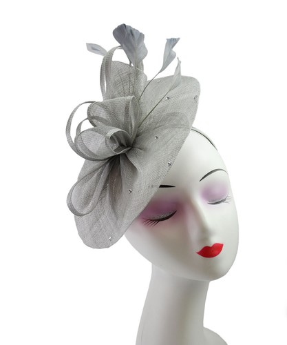 Flower feather hair hat - flower,