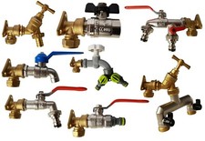 Outside Garden Watering ,Range Of Taps With 15mm Brass Compression Wall Plate,