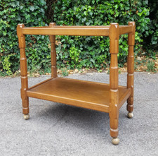 SID POLLARD YORKSHIRE OAK 2 TIER SERVING TROLLEY