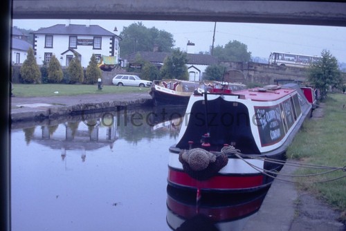 35mm slide 1990 canal barges - slide,
