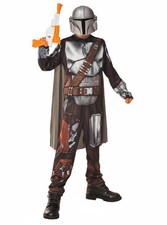 Star Wars The Mandalorian Kids Fancy Dress Costume with Toy Blaster 5 to 8yrs