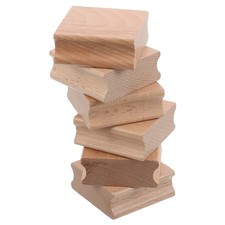  6 Pcs Diy Wooden Stamp Cubes Square Grooved Printmaking Supplies