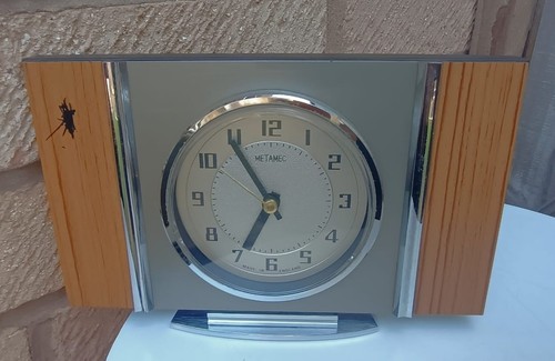 Vintage metamec mantel clock - mantel,