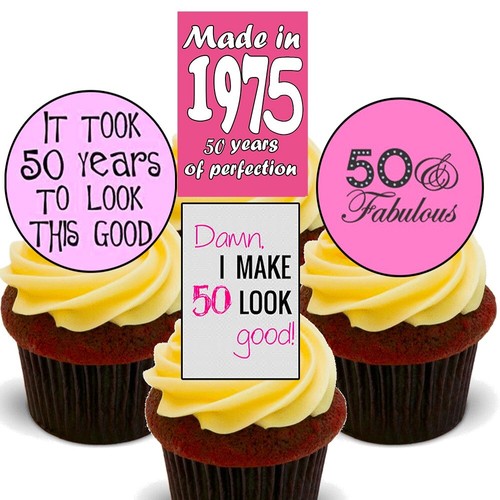 50th birthday female - birthday, edible