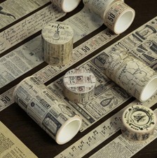 Vintage Newspaper Map Washi
