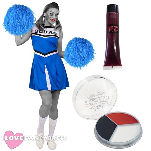 Blue zombie cheerleader - zombie,