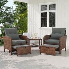 UDPATIO 5 PCS Rattan Garden