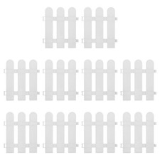 Plastic White Fence Set 10 Pcs for Garden and Yard Decoration