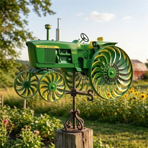 Rotating tractor windmill - rotating,