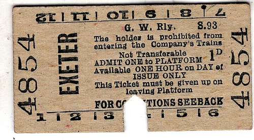 Railway platform ticket - :, great