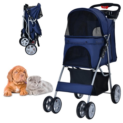 Foldable pet stroller dog - foldable,