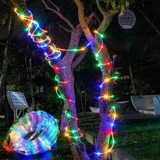 Super Bright LED Solar String Fairy Lights Outdoor Garden DIY Decor Dusk To Dawn
