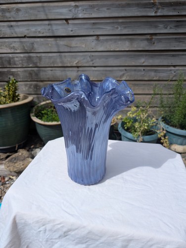Large purple murano glass vase - large,