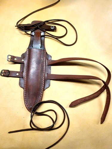 Ankle calf leather bowie - calf, knife