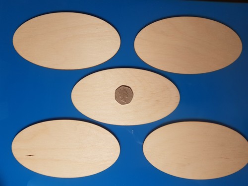 Birch plywood oval16 5cm - x, 8.5cm