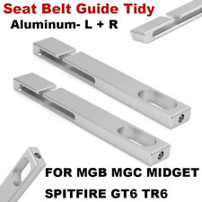 2PCS FOR MGB MGC MIDGET SPITFIRE GT6 TR6 ALUMINIUM HEADREST SEAT BELT GUIDE TIDY