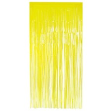 Sunshine Yellow Plastic Fringe Door Curtain 1.9m x 99cm
