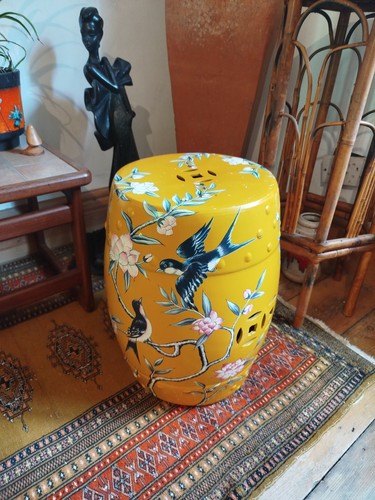 Ceramic chinese drum stool - chinese,