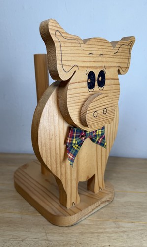 Handmade wooden pig paper - wooden,