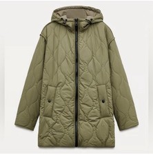 Zara Hooded Khaki Green