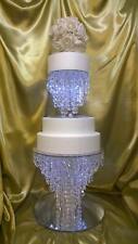 Chandelier cake stand [ crystal cake stand [ wedding cake stand + LED lights by
