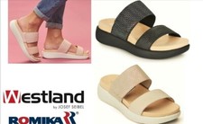 New Josef Seibel Westland formerly Romika shoes Germany Leather Slides Borneo 01