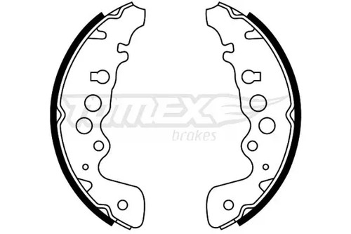 Brake shoes rear axle - rear, 22-04