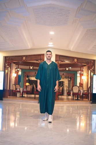 Men green moroccan gendurra - men's,