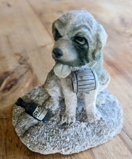 Vintage St Bernard Dog Figurine/Ornament, 3.5" Height