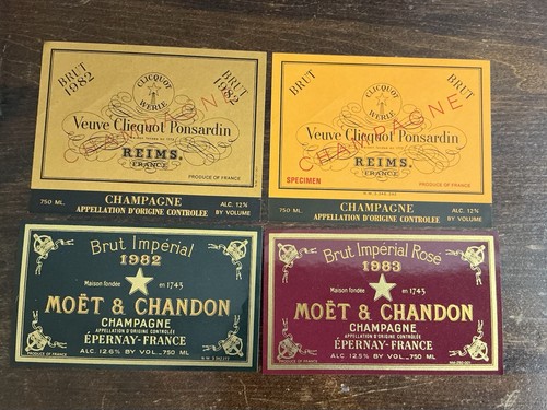 Vintage champagne wine labels - vintage,