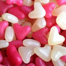 Pink & White Love Heart Jelly Beans Retro Sweets Favours LOVE VALENTINES WEDDING