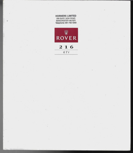 Rover 216 gti 1990 - gti, 5-dr