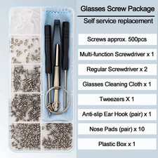 Glasses Repair Kit Spectacles Screws Nose Pads Optical Repair Set