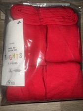 Girls Red School Tights Size