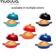 Enamelled Cast Iron Dutch Oven Pot 6QT, 26cm Bread Baking Casserole - By Nuovva