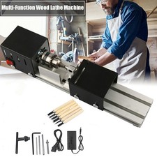 100W Woodworking Mini Metal Lathe Small Wood Bead Lathe Polisher Milling Machine