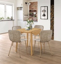 Dining Set, Drop Leaf Round