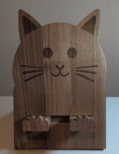 Wooden cat book - cat,