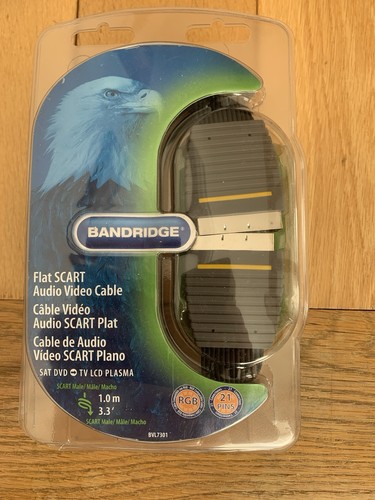 Bandridge flat scart - scart, 1m