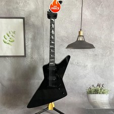 Black Man to Wolf Electric Guitar Explorer Fixed Bridge HH Pickups