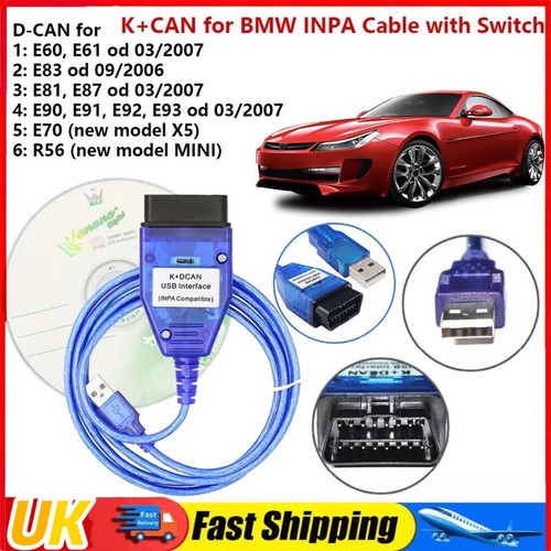 Dcan obd2 cable with switch - k+dcan,