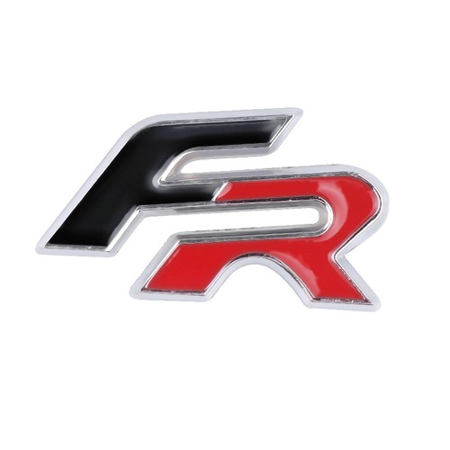 Black red metal decal - red,