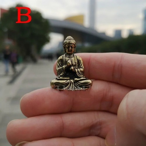 Mini brass buddha statue - mini,
