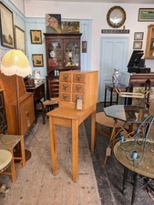 Vintage LIBRACO Library Drawers & stand filing index card Brass Oak DELIVERY