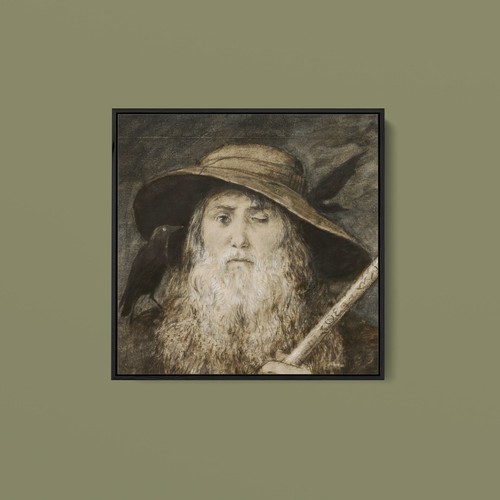 Hans thoma wotan as wayfarer - -,