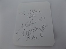 4.5" x 3.5" WHITE CARD SIGNED