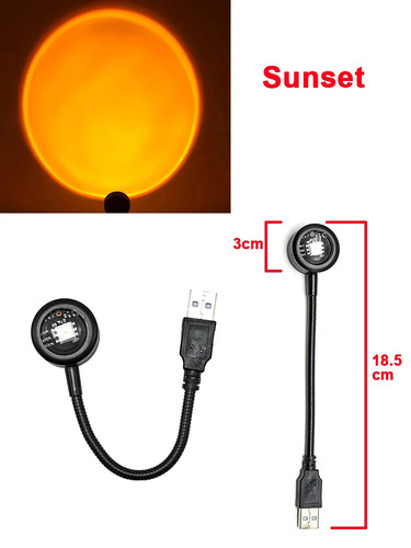 Usb sunset lamp projector - sunset,