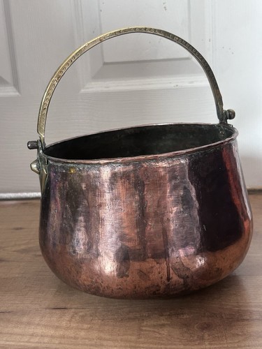 Antique copper coal - copper, bucket